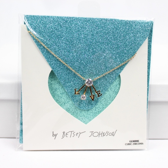 Betsey Johnson Jewelry - Blue by Betsey Johnson Bowtiful Love Necklace